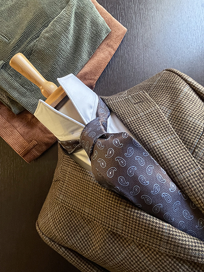 Blazer Pura Lana Pied de Poule Nocciola