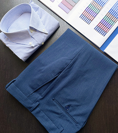 Pantalone elasticizzato Pinpoint Blu Metallico