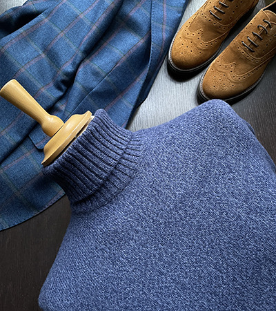 Dolcevita in Cashmere e Lana Mouliné