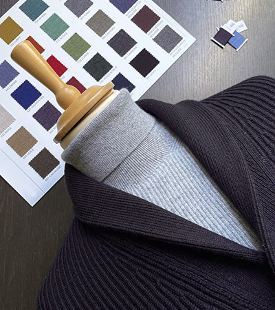 Cardigan Sciallato Pura Lana Maglia Inglese Blu Notte