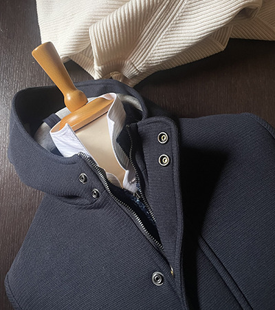 Montgomery Drake maglina elasticizzata Blu Navy