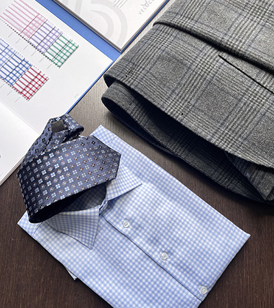 Camicia su misura Twill a Quadri