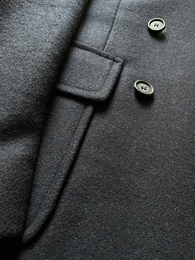 Cappotto Doppiopetto in Cashmere e Lana Blu Notte - immagine 6