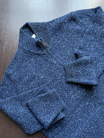 Full Zip in Lana Super Geelong e Seta Mulberry - immagine 2