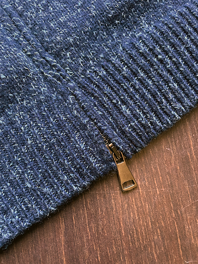 Full Zip in Lana Super Geelong e Seta Mulberry - immagine 5