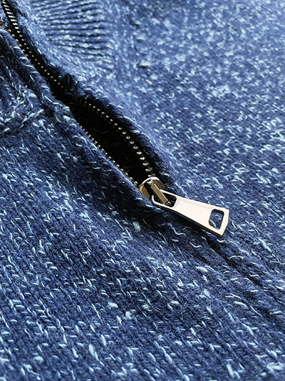 Full Zip in Lana Super Geelong e Seta Mulberry - immagine 7