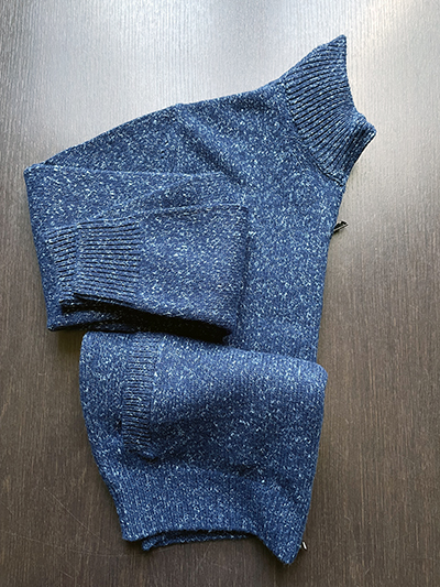 Full Zip in Lana Super Geelong e Seta Mulberry - immagine 8