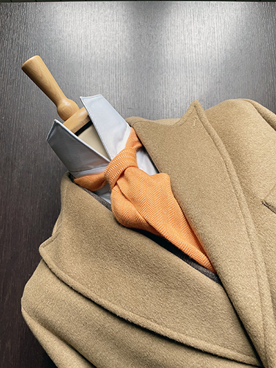 Cappotto Doppiopetto in Cashmere e Lana color Cammello - immagine 6