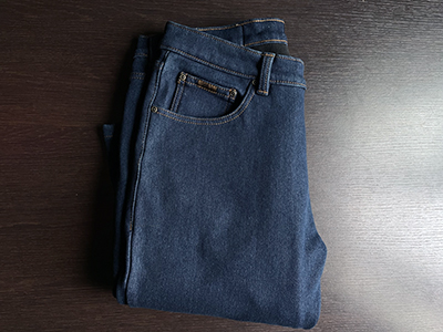 Jeans invernale in Denim elasticizzato foderato in Pile - immagine 4