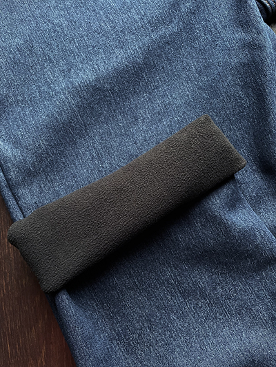 Jeans invernale in Denim elasticizzato foderato in Pile - immagine 6