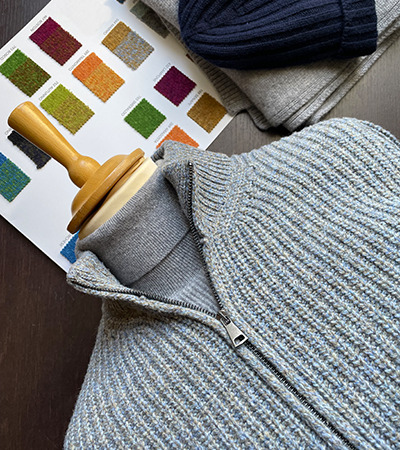 Full Zip foderato Cortina a maglia Inglese