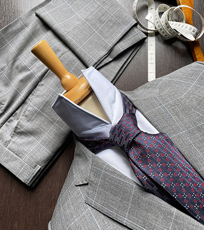 Abito Tasmania a Quadri Grigio Medio