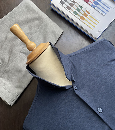 Camicia su misura serie Dolomiti Flannel Blu Scuro