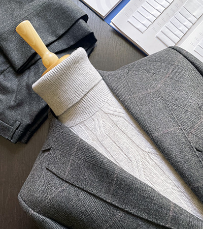 Giacca Principe di Galles in Cashmere e Lana