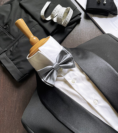 Smoking con collo sciallato in tre colori