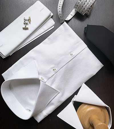 Camicia su misura serie Nido Giro Inglese Bianco