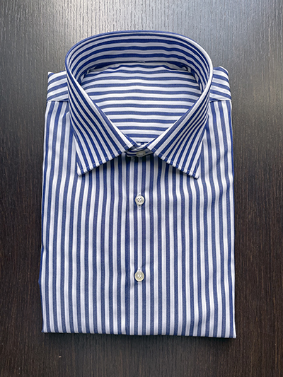 Camicia su misura Popeline 5 mm Blu Navy - immagine 2