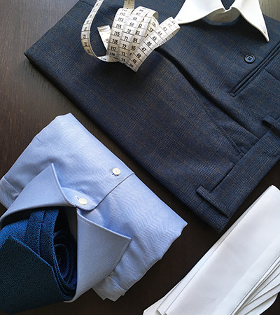 Camicia su misura Spinato Azzurro