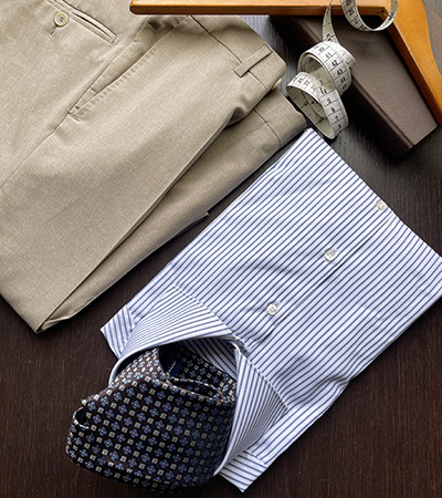 Camicia su misura Popeline 120 con Pantalone e Cifre in regalo