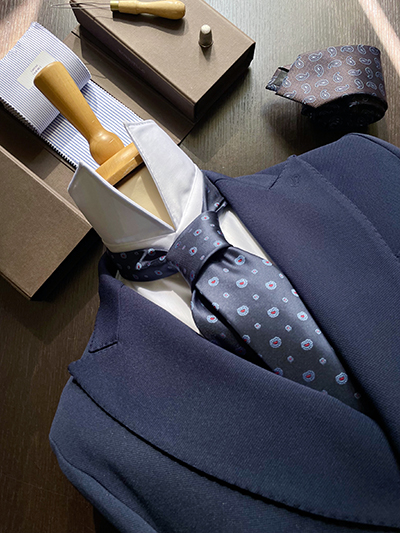 Blazer Doppiopetto Panama elasticizzato Blu Notte