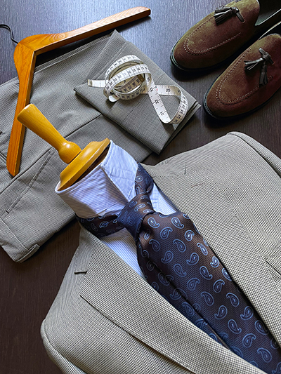 Abito Tasmania Pied de Poule Testa di Moro