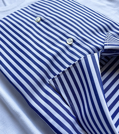 Camicia su misura Popeline 120 Topazio