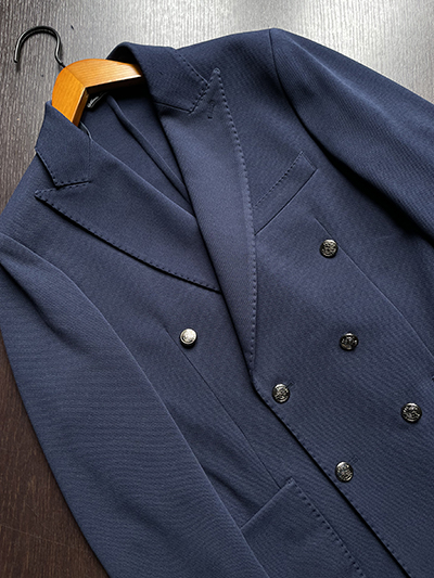 Blazer Doppiopetto Panama elasticizzato Blu Notte - immagine 4