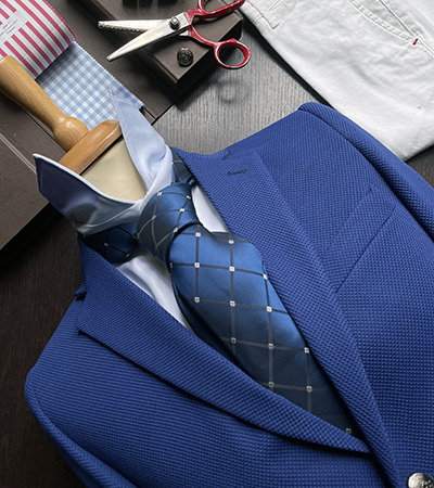 Blazer Panama elasticizzato Blu Royal