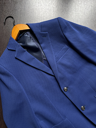 Blazer Panama elasticizzato Blu Royal - immagine 2