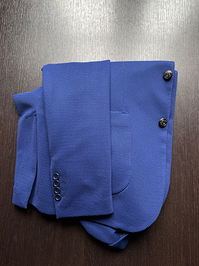 Blazer Panama elasticizzato Blu Royal - immagine 6