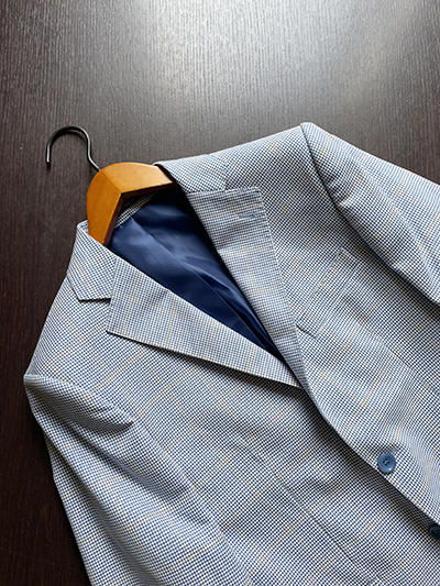 Blazer Pied de Poule in Lana e Cotone - immagine 2