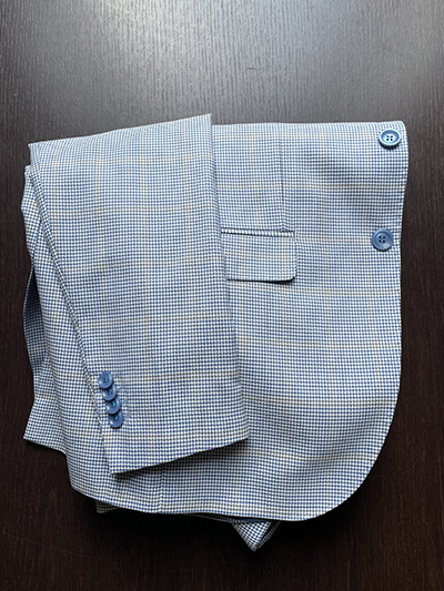 Blazer Pied de Poule in Lana e Cotone - immagine 5