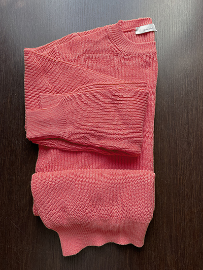 Girocollo in Lino e Cotone punto Pannocchia Corallo - immagine 6