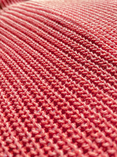 Girocollo in Lino e Cotone punto Pannocchia Corallo - immagine 3