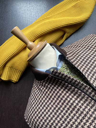 Bomber elsticizzato Pied de Poule Beige e Moro