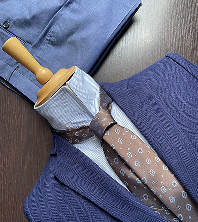 Blazer Panama elasticizzato Spinato Blu Copiativo