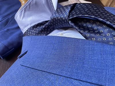 Abito elasticizzato Saglia Blu Cobalto - immagine 10
