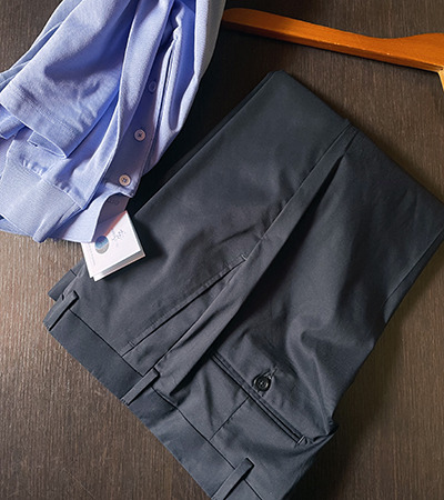 Pantalone in Cotone elasticizzato Blu Notte