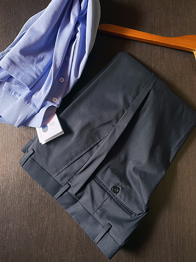 Pantalone in Cotone elasticizzato Blu Notte
