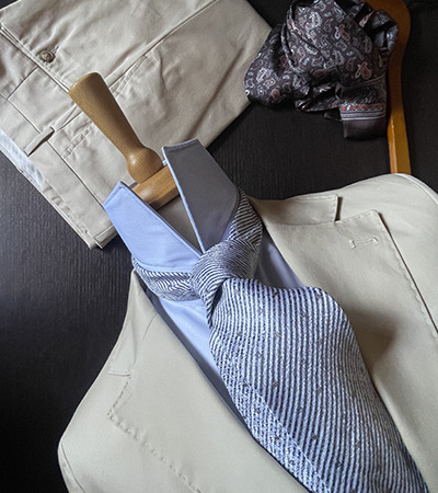 Abito sfoderato in Cotone elasticizzato Beige