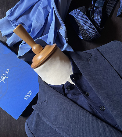 Blazer Panama Doppiopetto e Polo manica lunga Filo di Scozia