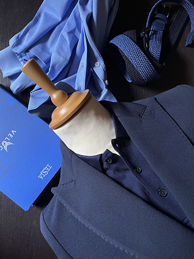 Blazer Panama Doppiopetto e Polo manica lunga Filo di Scozia
