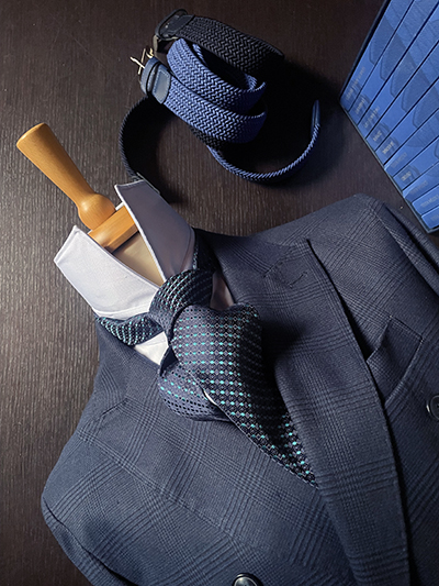Blazer Doppiopetto Jersey elasticizzato Principe di Galles - immagine 3
