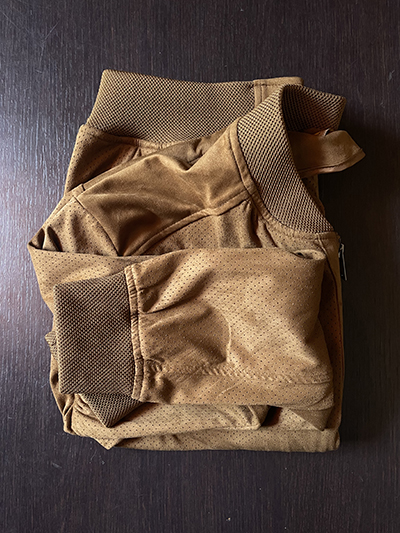 Bomber traforato mano scamosciata Cognac - immagine 4