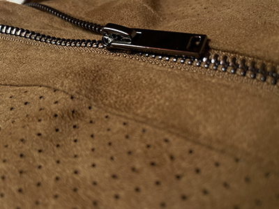 Bomber traforato mano scamosciata Cognac - immagine 7