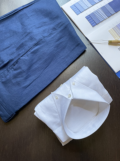 Camicia su misura Puro Lino Zephyr Bianco