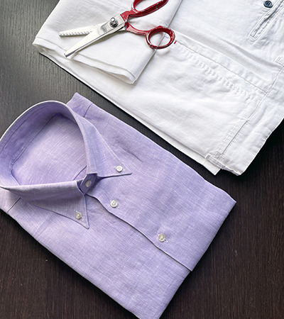 Camicia su misura Puro Lino Zephyr Ciclamino