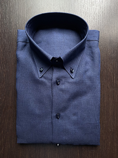 Camicia su misura Puro Lino Zephyr Blu Notte - immagine 4