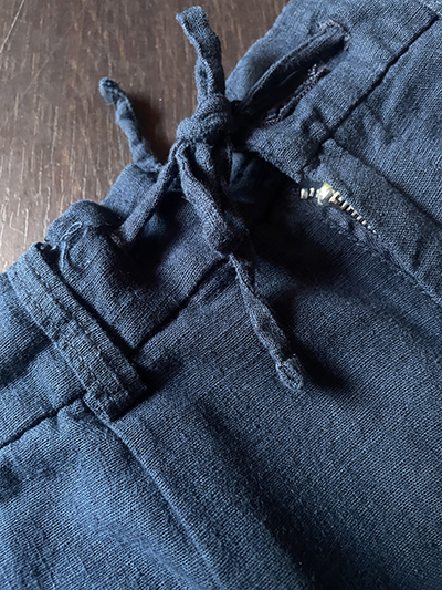 Pantalone Riviera in Tela misto Lino Blu Notte - immagine 4