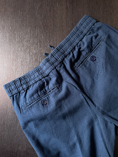 Pantalone Riviera in Tela misto Lino Blu Notte - immagine 5